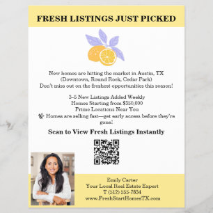 Sommer-Makler-Marketing-Flyer mit QR-Code Flyer