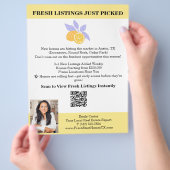 Sommer-Makler-Marketing-Flyer mit QR-Code Flyer (Hand)