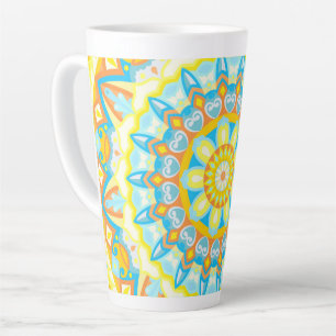 Sommer-Mandala Helle Boho-Blumen-Kaffeetasse Milchtasse