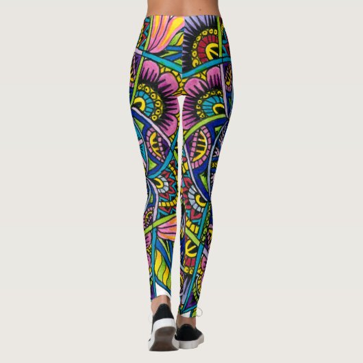 Sommer-Mandala Leggings (Rückseite)