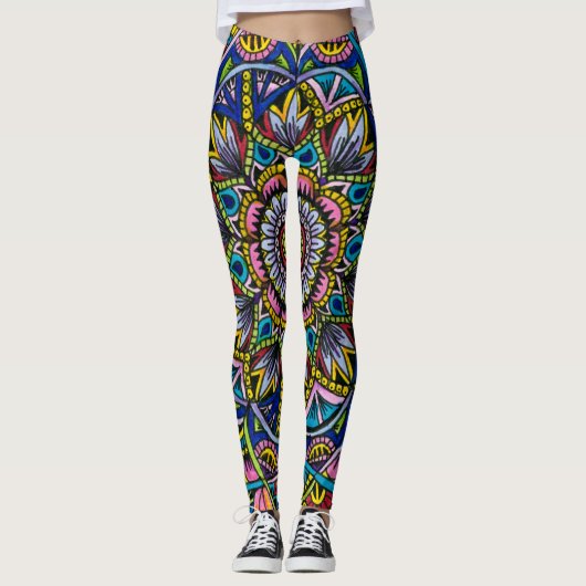 Sommer-Mandala Leggings (Vorderseite)