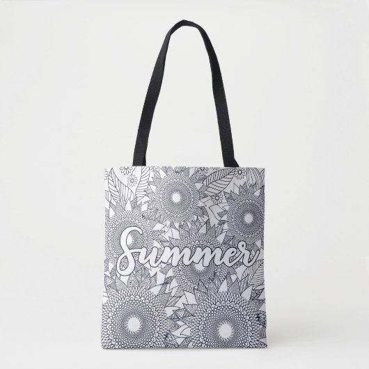 Sommer-Mandalas Farbspass Tasche (Vorderseite)