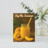 Sommer - Mango-Juice-Postkarte Postkarte (Stehend Vorderseite)