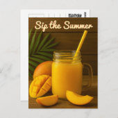 Sommer - Mango-Juice-Postkarte Postkarte (Vorne/Hinten)