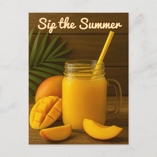 Sommer - Mango-Juice-Postkarte Postkarte (Vorderseite)