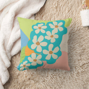 Sommer-Margeriten Farbblöcke Moderne Floral Kissen