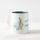 Sommer Meer tropischer Ozean Strand, individueller Zweifarbige Tasse (Vorderseite Links)