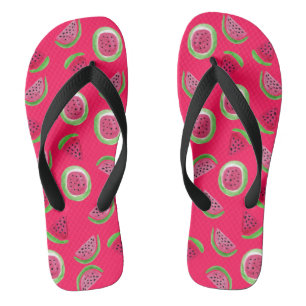 Sommer-Melodie: Wassermelone-Wasserfarbe-Zehensteg Badesandalen