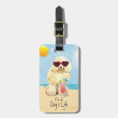 Sommer-Miniaturpudel Gepäckanhänger (Vorderseite vertikal)