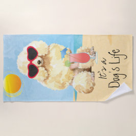 Sommer-Miniaturpudel Strandtuch