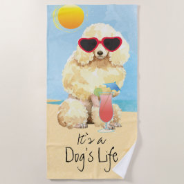 Sommer-Miniaturpudel Strandtuch