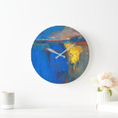 Sommer, minimalistisch, abstrakt große wanduhr (Zuhause)