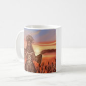 Sommer mit der Sonnengöttin - Landschaftsmuster Kaffeetasse (Vorderseite Links)