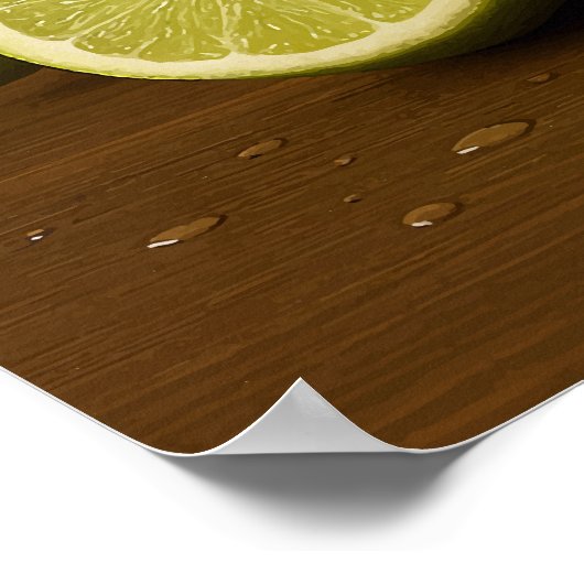 Sommer mit frischem Limonem Saft - erfrischende Zi Poster (Ecke)