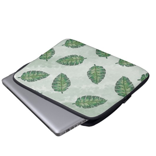 Sommer mit grünem Leaf Laptopschutzhülle (Vorne Knopf)