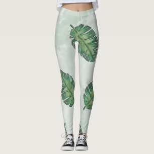 Sommer mit grünem Leaf Leggings
