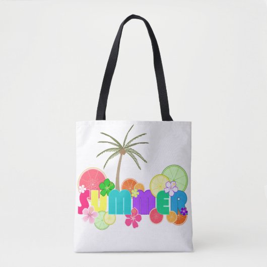Sommer (mit Palme) Tasche (Vorderseite)