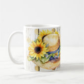 Sommer mit Sonnenblumen Vintag Kaffeetasse (Links)