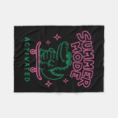 Sommer-Modus aktiviert süßes Alligator-Design Fleecedecke (Vorderseite (Horizontal))