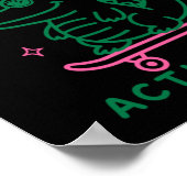 Sommer-Modus aktiviert süßes Alligator-Design Poster (Ecke)
