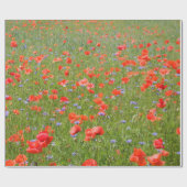 Sommer Mohnblumen und Cornflowers Geschenkpapier (Flach)