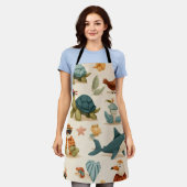 Sommer-Mood All-Over Print Schürze Geschenk (Getragen)