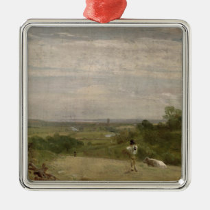 Sommer-Morgen John Constables  : Dedham von Langh Silbernes Ornament