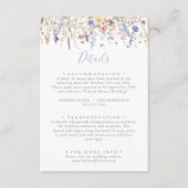Sommer-Multicolor-Wildblume Hochzeitdetails Begleitkarte (Vorderseite)