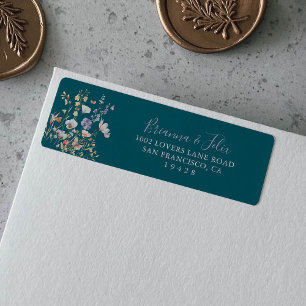 Sommer-Multicolor-Wildblumen grüne Rücksendeadress