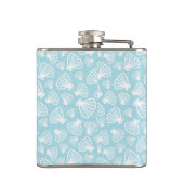 Sommer-Muschel-Muster Flachmann (Rückseite)