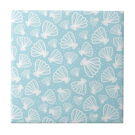 Sommer-Muschel-Muster Fliese (Vorderseite)