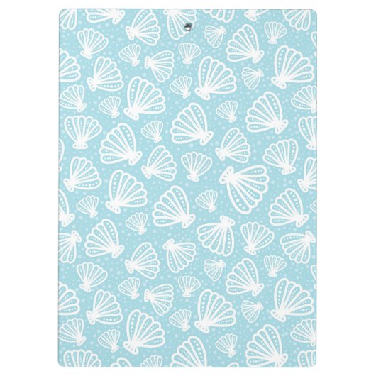 Sommer-Muschel-Muster Klemmbrett (Rückseite)