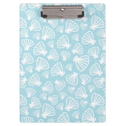 Sommer-Muschel-Muster Klemmbrett (Vorderseite)