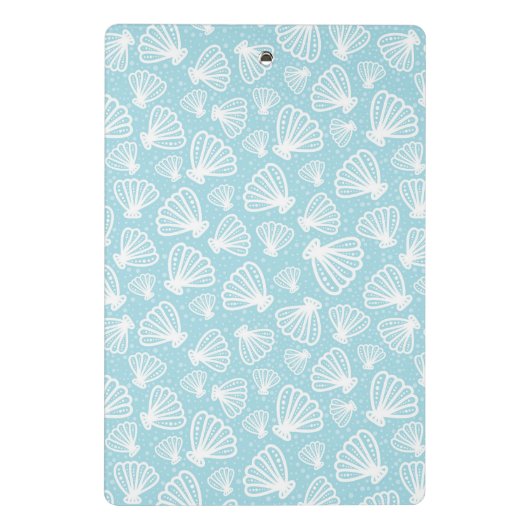 Sommer-Muschel-Muster Mini Klemmbrett (Rückseite)