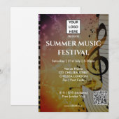 Sommer-Musikfestival QR-Code und Logo Einladung (Vorne/Hinten)