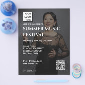 Sommer-Musikfestival QR-Code und Logo Flyer (Einzeln)