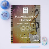 Sommer-Musikfestival QR-Code und Logo Flyer (Einzeln)