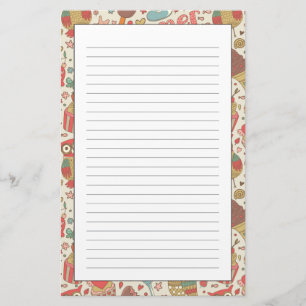 Sommer-Muster mit Eiscreme Briefpapier