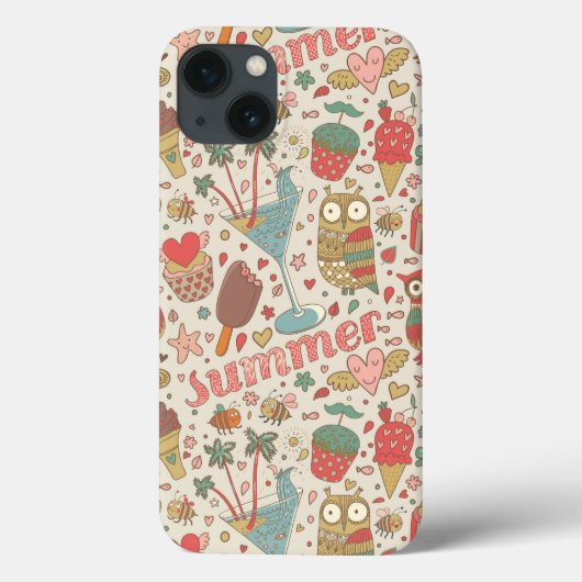 Sommer-Muster mit Eiscreme Case-Mate iPhone Hülle (Rückseite)