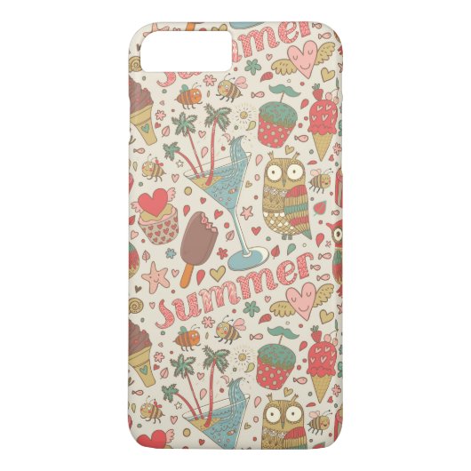 Sommer-Muster mit Eiscreme Case-Mate iPhone Hülle (Rückseite)