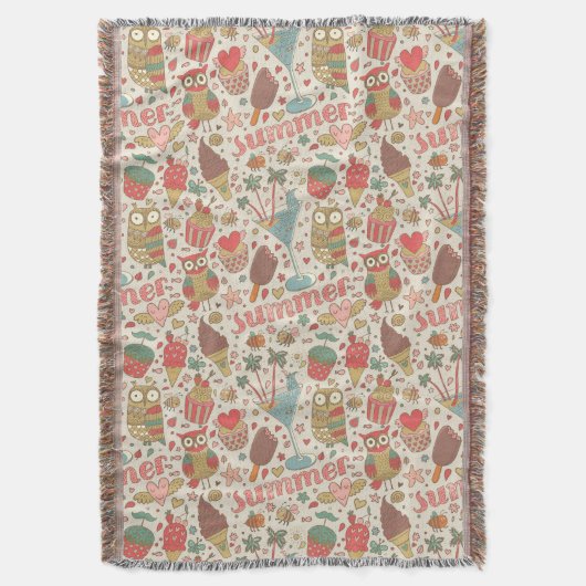 Sommer-Muster mit Eiscreme Decke (Vorderseite Vertikal)