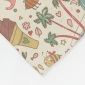 Sommer-Muster mit Eiscreme Fleecedecke (Ecke)