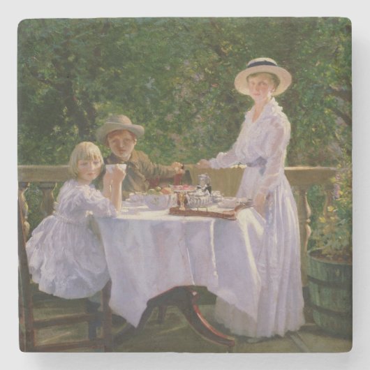 Sommer-Nachmittagstee Steinuntersetzer (Vorderseite)