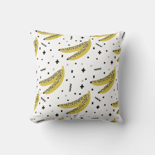 Sommer nahtloses Muster mit Bananen in Pop-Art St Kissen