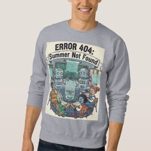 Sommer nicht gefunden - Funny Retro Robot Sweatshirt (Vorderseite)