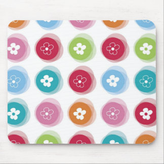 Sommer Niedliche Dämmerung Blume Fuzzy Dots Farbli Mousepad