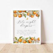 Sommer Orangen Schmetterling Späte Nacht Windeln Poster