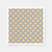 Sommer-Orangen und Zitronen Kunst-Déco Fans Serviette (Vorderseite)