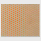 Sommer Orangendots auf Imitaten Rustikale braune K Geschenkpapier (Flach)