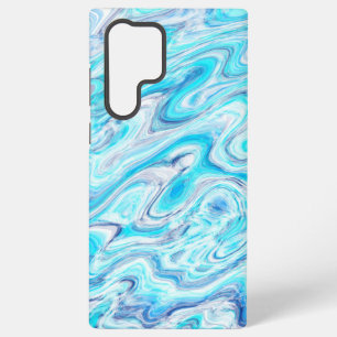 Sommer-Ozean-Blau Farbige Abstrakte Marmor-Textur Samsung Galaxy Hülle